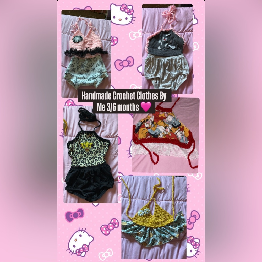 Handmade Crochet Kids Outfit - Multicolor